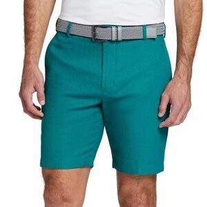 Walter Hagen Clubhouse Green 9" Golf Short Flat Front Size 34